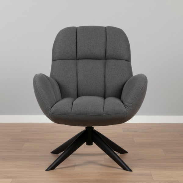 Mellow Relax 360° Swivel Armchair – Dark Grey Linen Mellow Relax 360° Swivel Armchair – Dark Grey Linen