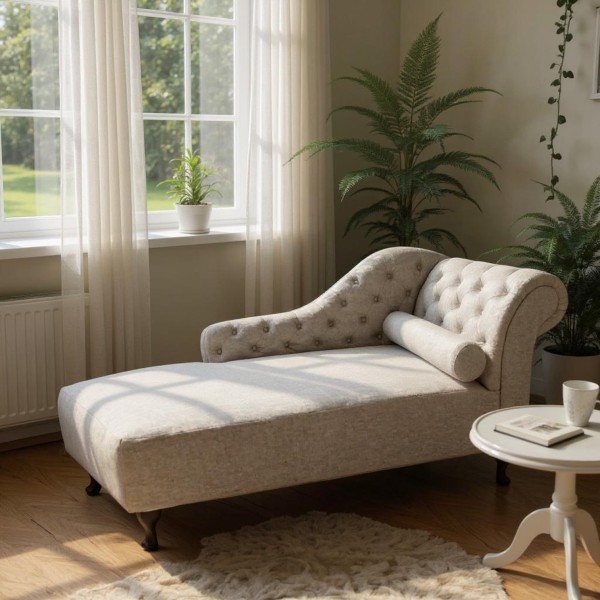 Classic Chaise Lounge-Velvet & Linen Luxury Daybed Classic Chaise Lounge-Velvet & Linen Luxury Daybed