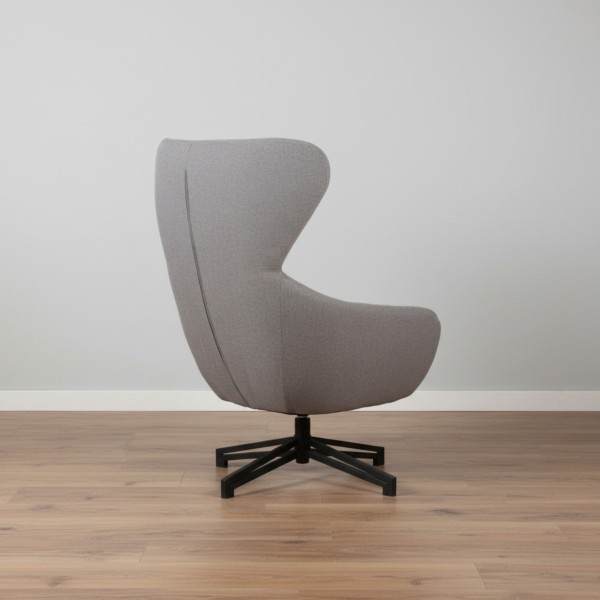 Modern Wingback Swivel Armchair - Light Grey Modern Wingback Swivel Armchair - Light Grey