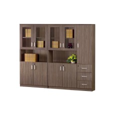 Bookshelf with drawers and doors 