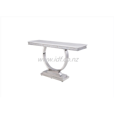 White sintered Stone top console table -160cm