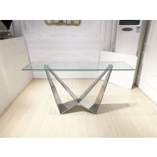 Glass top hall table 