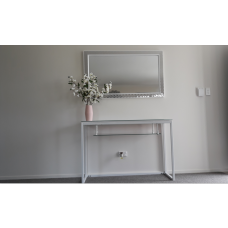 Glass console table -white