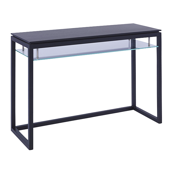 Glass console table - black
