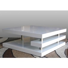 Square Coffee Table high gloss white