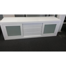 Gloss white TV cabinet