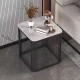 White stone top side table 