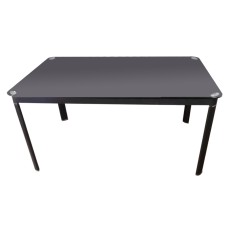 Black glass dining table 