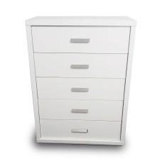 Chest of drawers gloss white 