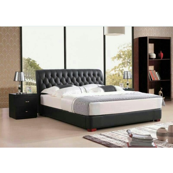 3366 leather bed -Queen