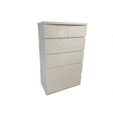 6 Drawers chest of drawers -Gloss white 