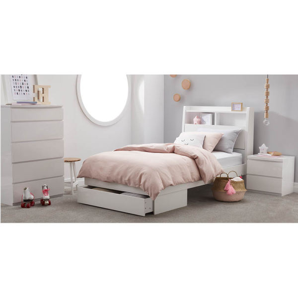 King single bed with storage