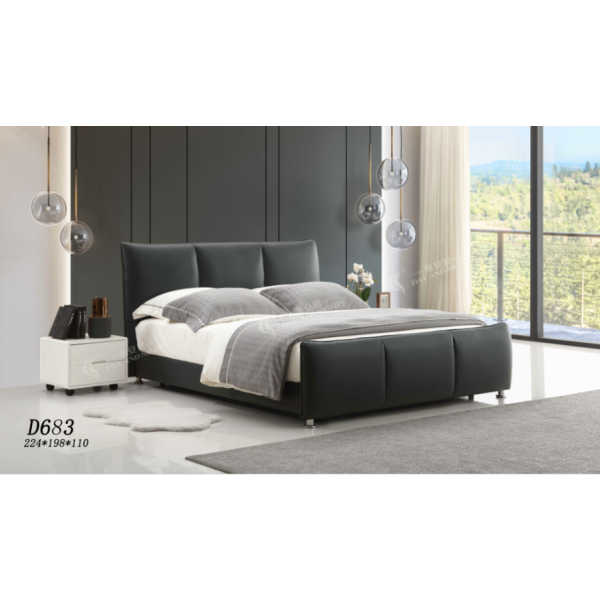 Genuine leather bed frame -King size 