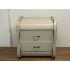 2 Drawers leather bedside cabinet 