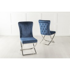 Velvet fabric chair