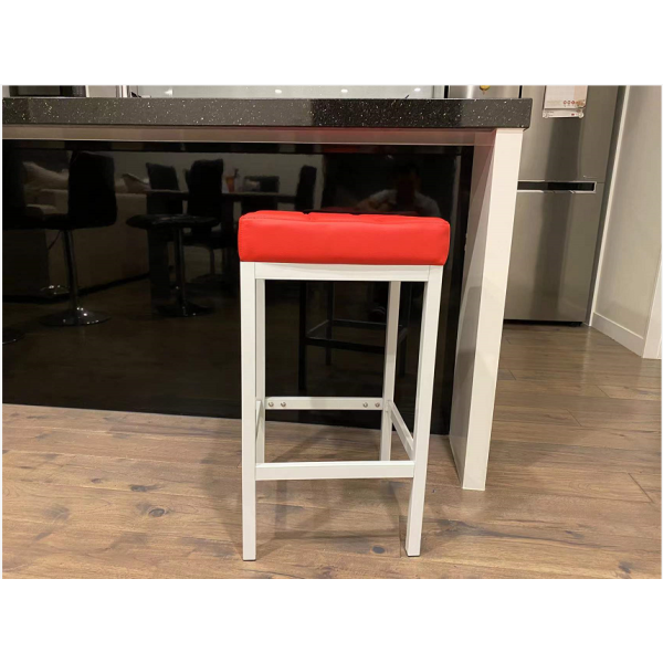 Red and White Bar Stool.