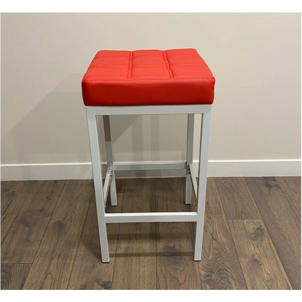 Red and White Bar Stool.