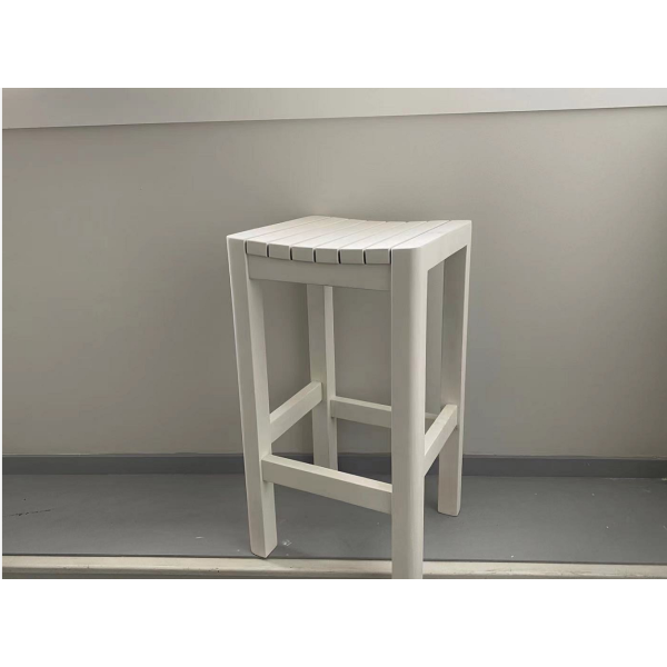 White wooden bar stool package
