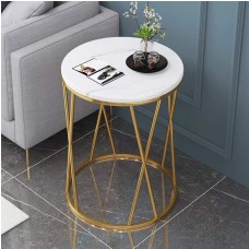 Sintered stone top side table 