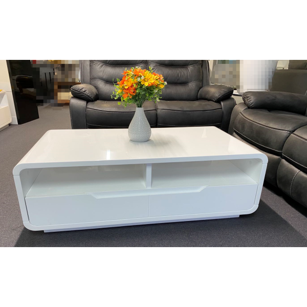 New modern gloss white coffee table 