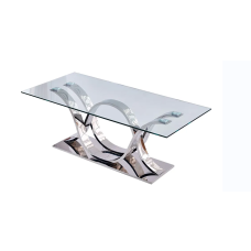 Clear glass coffee table 