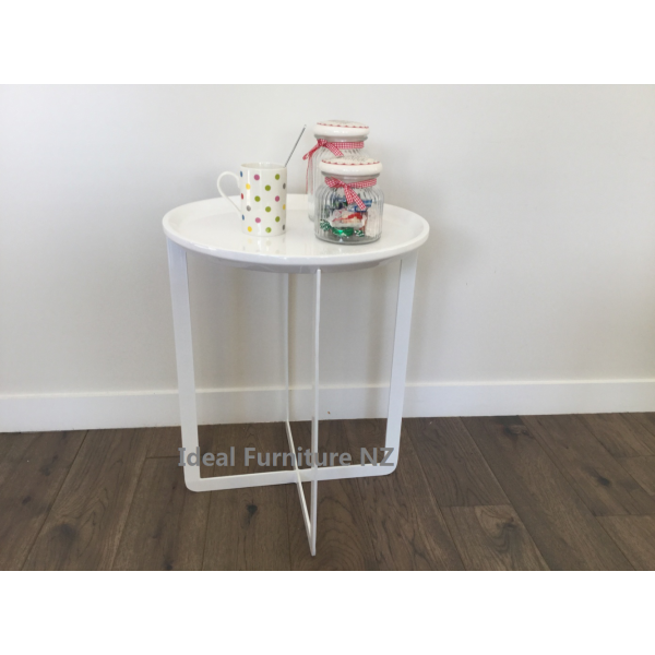 Round Side Table -White 