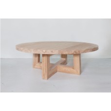 solid wood round coffee table