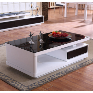 Black and white gloss coffee table 