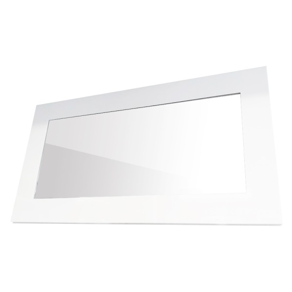 Large white wall mirror