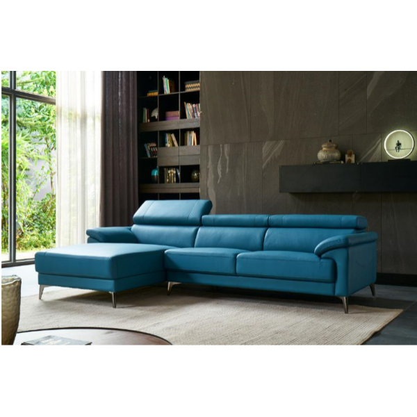 Free-time new style leather L shape sofa 